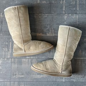 Ugg Tan Classic Tall Sheepskin Leather Boots